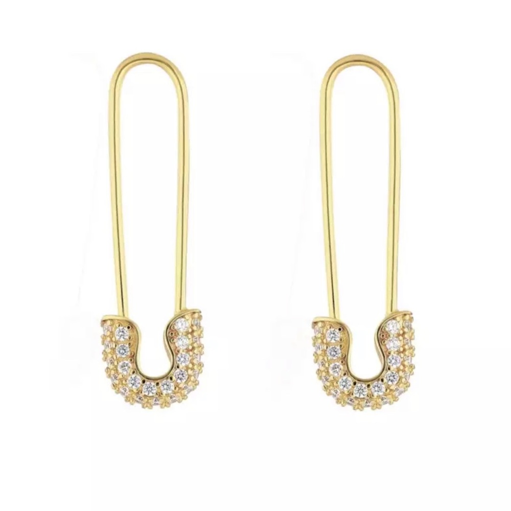 Safety pin earrings - Gorgeous ✨ Silver 925